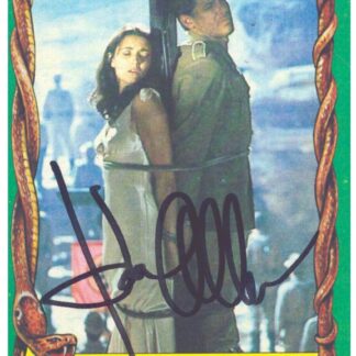 Karen Allen as Marion Ravenwood in Raiders of the Lost Ark (1981) - signed trading card with COA
