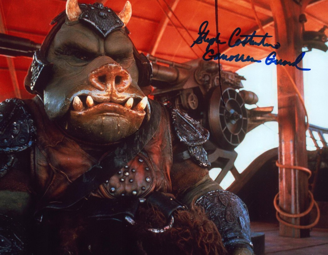 Stephen Costantino as Gamorrean Guard in Return of the Jedi - signed 10"x8" photo with COA