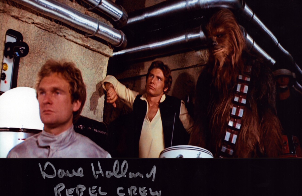 Dave Holland as Grondom Muse in Star Wars A New Hope - signed 10"x8" photo with COA