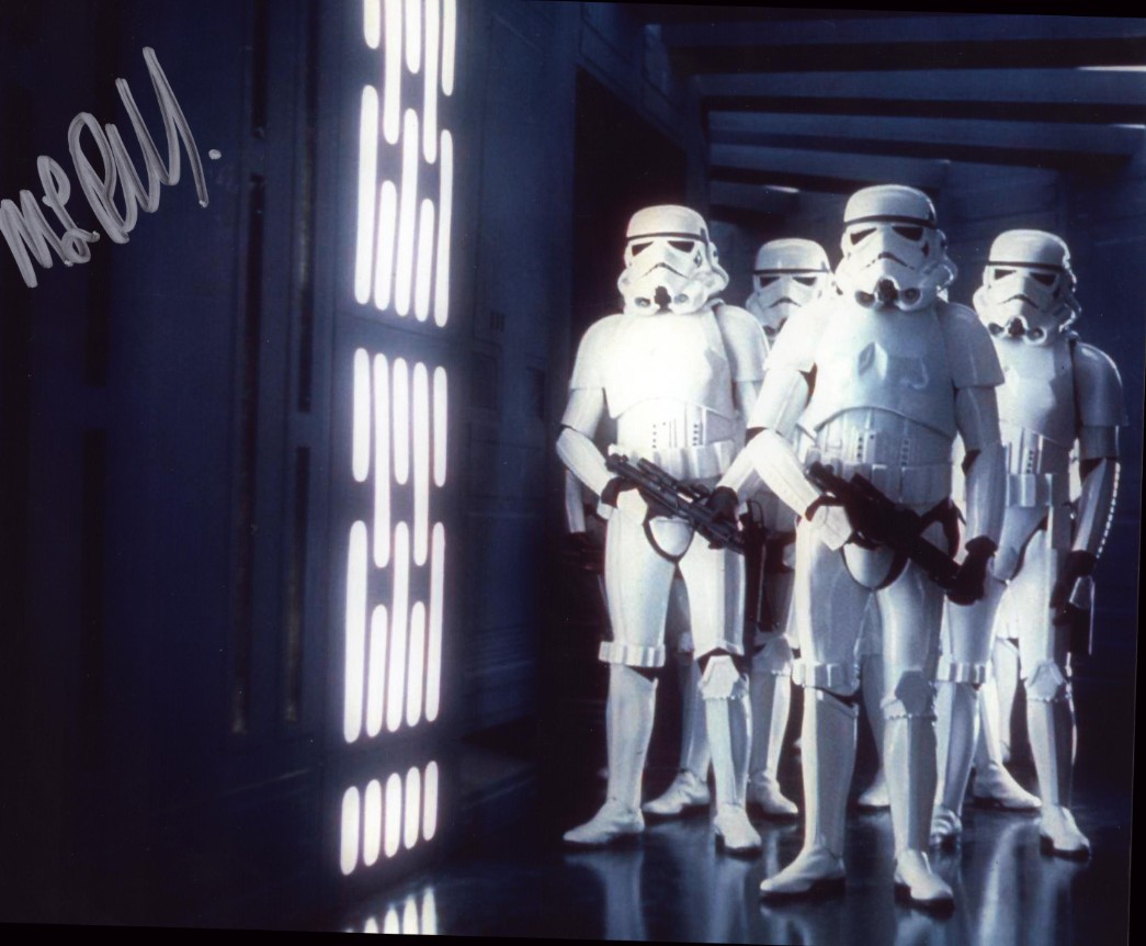 Mike Randall as Stormtrooper in Star Wars - signed 10"x8" photo with COA