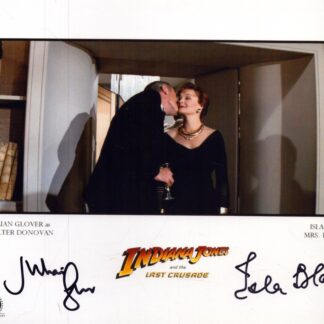 Julian Glover and Isla Blair in Indiana Jones - DOUBLE signed 10"x8" photo with COA