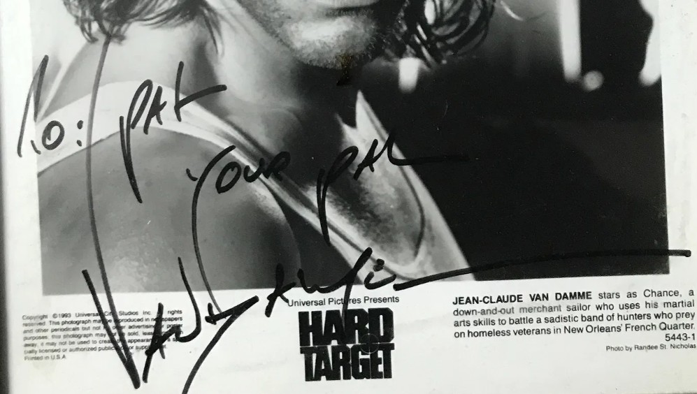 Jean-Claude Van Damme - signed and framed 10"x8" photo