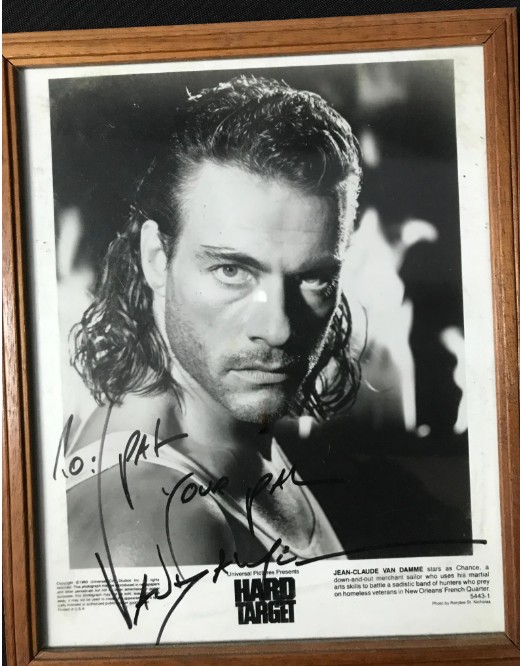 Jean-Claude Van Damme - signed and framed 10"x8" photo