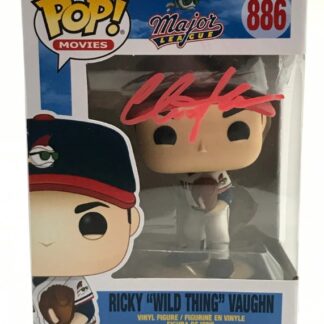 Charlie Sheen: Ricky “Wild Thing” Vaughn (Major League) signed funko pop #886 - with COA (dented box)