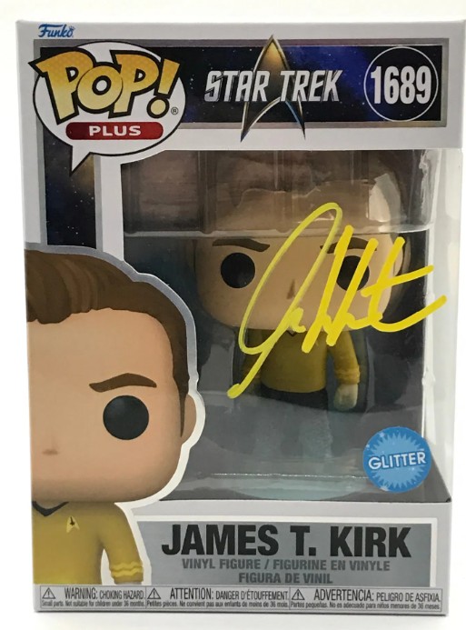 William Shatner as James T. Kirk in Star Trek - signed funko pop #1689 - with COA