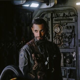 Riz Ahmed as Bodhi Rook in Rogue One: A Star Wars Story (2016) - signed 10"x8" photo with COA