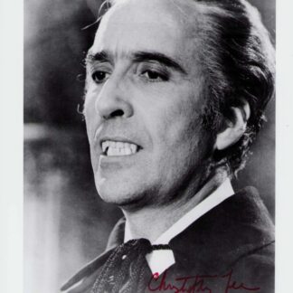 Christopher Lee as Count Dracula - signed 10"x8" photo with COA