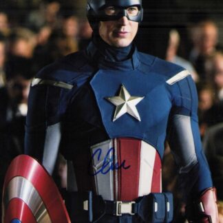 Chris Evans as Captain America in The Avengers - signed 10"x8" photo with COA
