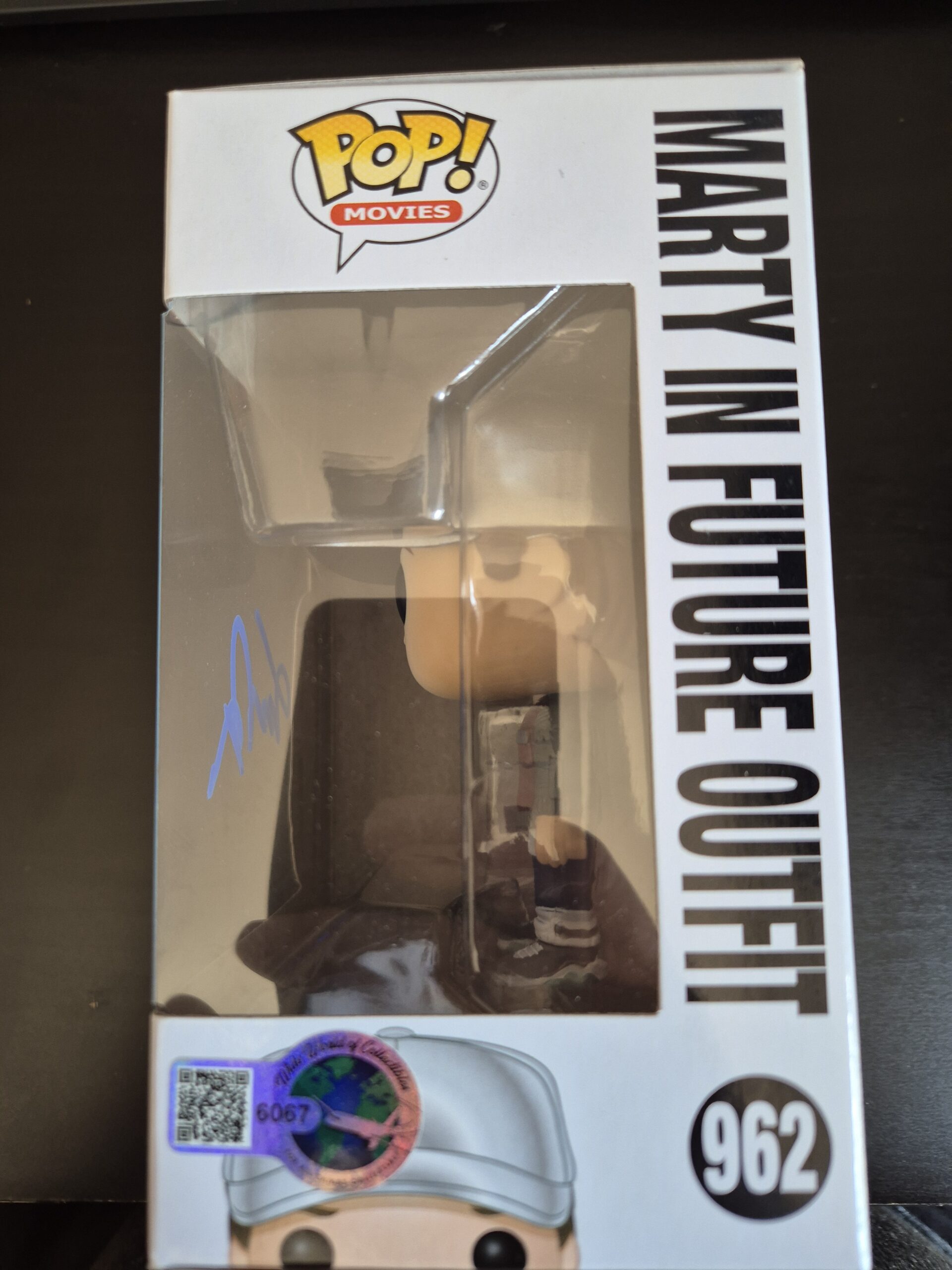 Michael J. Fox as Marty McFly in Back to the Future - signed funko pop #962 - with COA