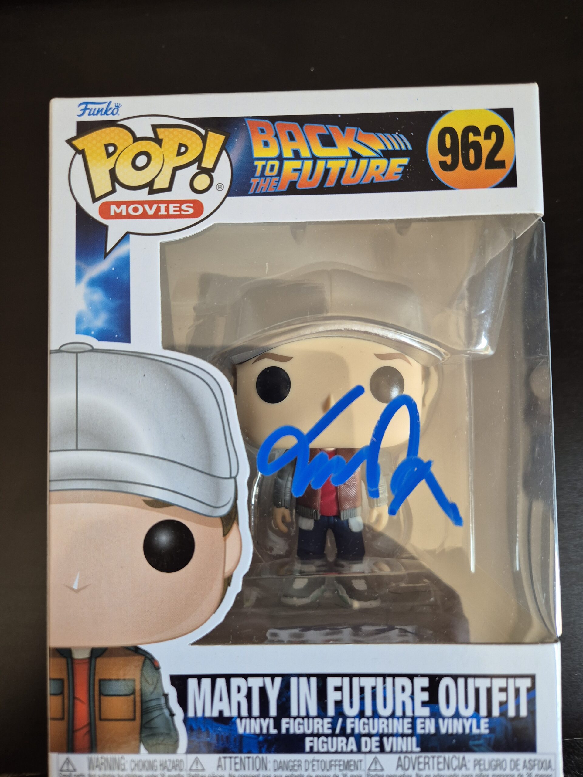 Michael J. Fox as Marty McFly in Back to the Future - signed funko pop #962 - with COA
