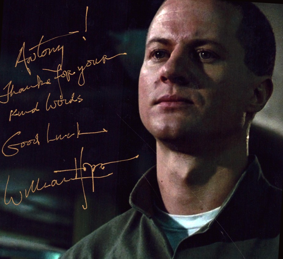 William Hope as Lieutenant Gorman in Aliens - signed 10"x8" photo with COA