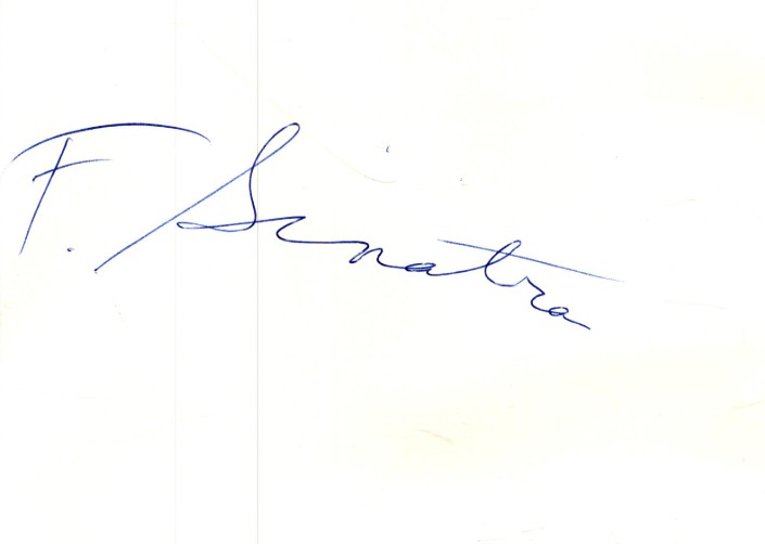 Frank Sinatra in The Joker Is Wild - signed (on back) 10"x8" photo with COA