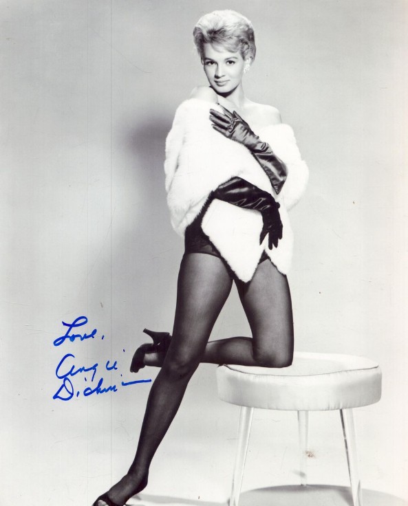 Angie Dickinson - signed 14"x12" photo with COA