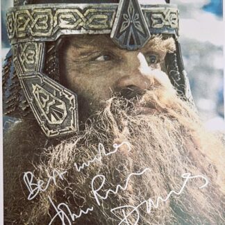 John Rhys-Davies as Gimli in The Lord of the Rings - signed 10"x8" photo with COA