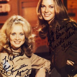 Laurette Spang as Cassiopeia and Anne Lockhart as Lieutenant Sheba in Battlestar Galactica - DOUBLE signed 10"x8" photo with COA