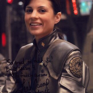 Leah Cairns as Margaret "Racetrack" Edmondson in Battlestar Galactica - signed 10"x8" photo with COA