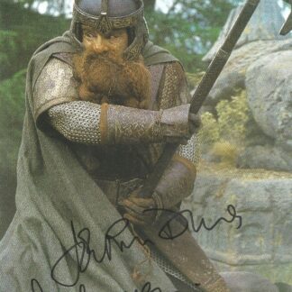 John Rhys-Davies as Gimli in The Lord of the Rings - signed 10"x8" photo with COA