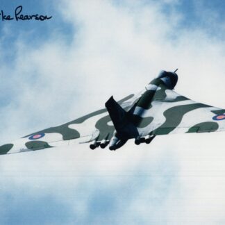 Mike Pearson RAF Vulcan Bomber Veteran - signed 12"x8" photo with COA
