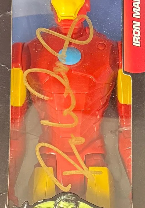 Robert Downey Jr. - Large signed Iron Man action figure with COA