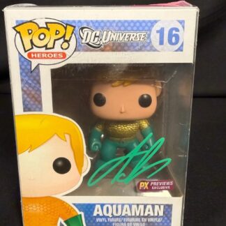 Jason Momoa as Aquaman in DC Universe - signed Funko Pop #16 with COA