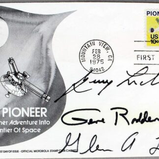 Gene Roddenberry & Glen A. Larson - Triple Signed Pioneer Jupiter First Day Cover
