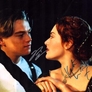 Kate Winslet and Leonardo DiCaprio in Titanic - DOUBLE signed 10"x8" photo with COA
