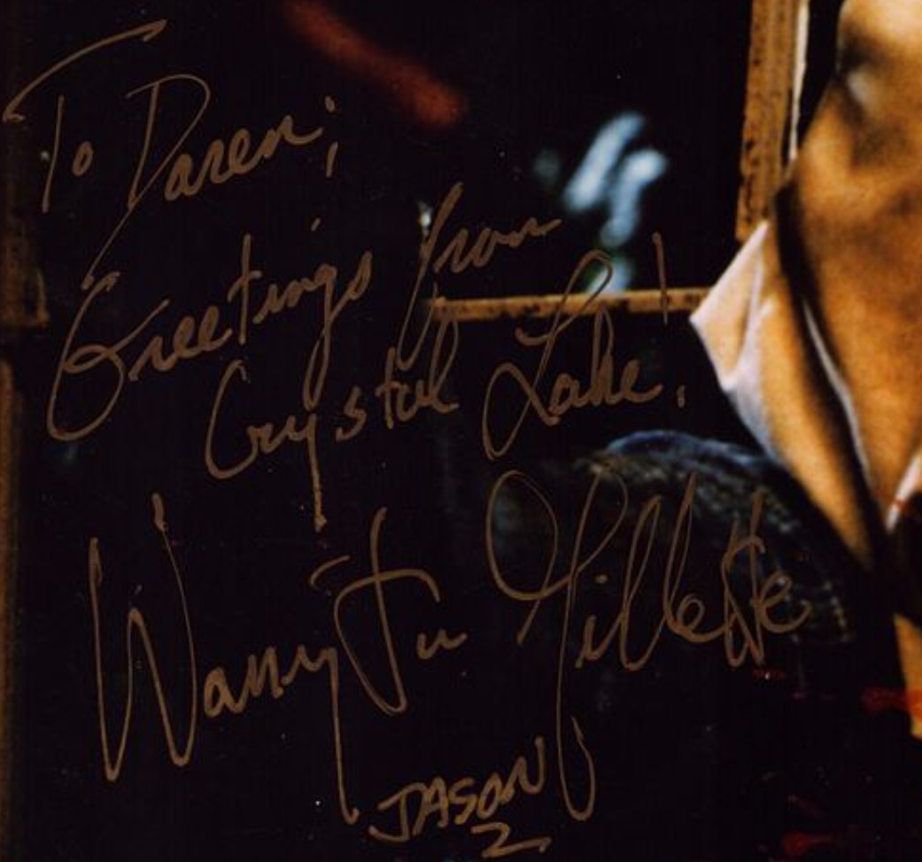 Warrington Gillette as Jason Voorhees in Friday the 13th Part 2 - signed 10"x8" photo with COA