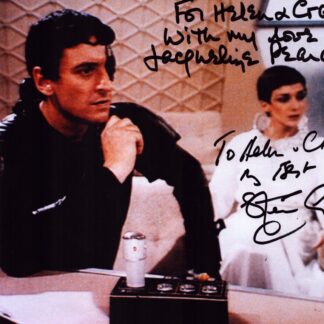 Jacqueline Pearce as Servalan and Stephen Greif as Travis in Blake's 7 - DOUBLE signed 10"x8" photo with COA