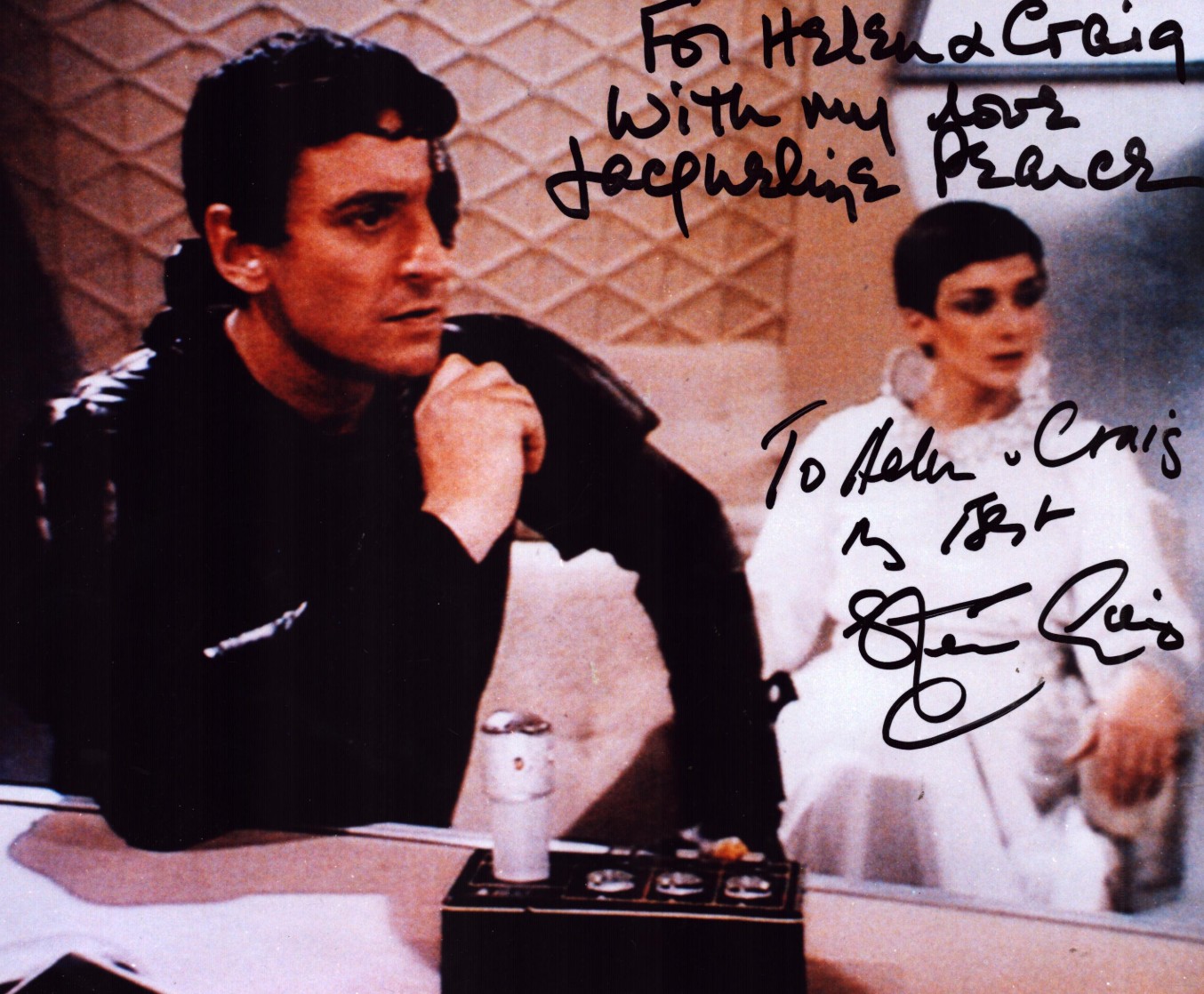 Jacqueline Pearce as Servalan and Stephen Greif as Travis in Blake's 7 - DOUBLE signed 10"x8" photo with COA