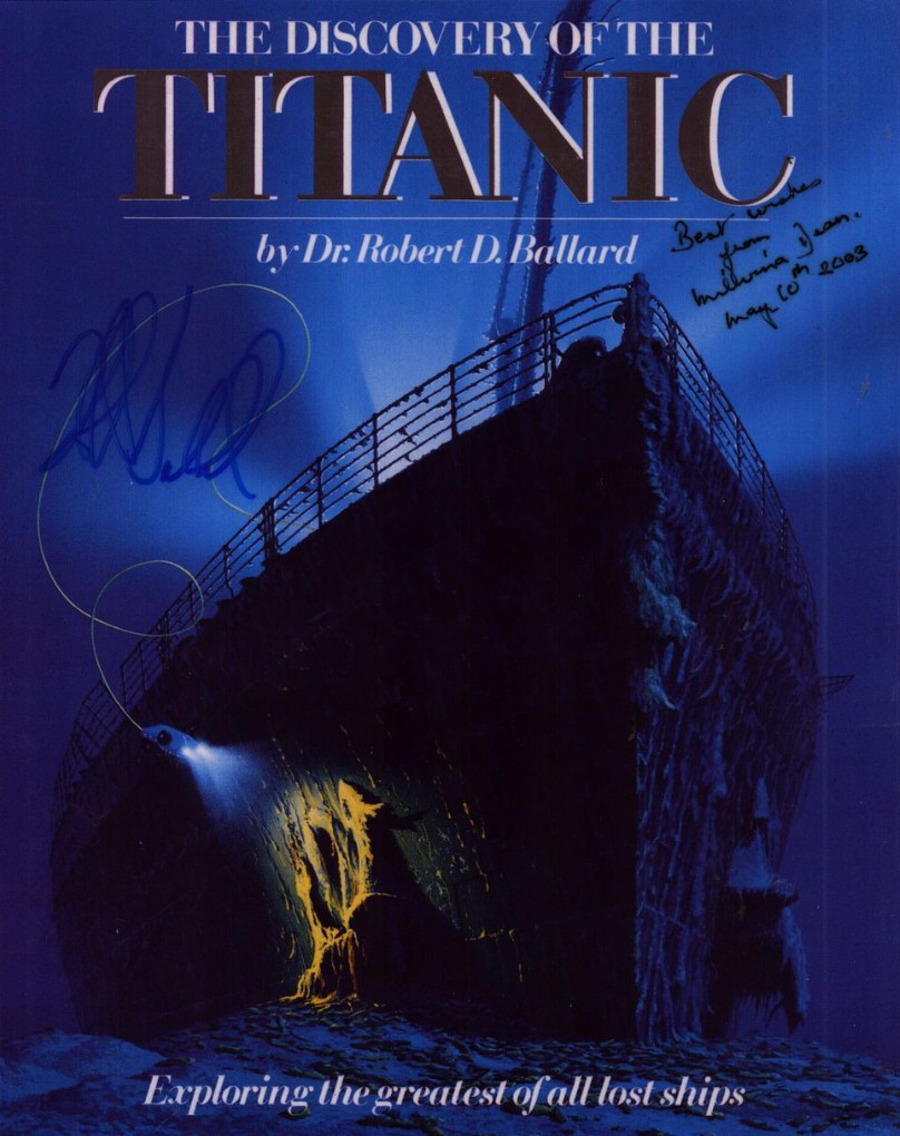 Robert Ballard and Millvina Dean - DOUBLE signed Titanic 10"x8" photo with COA
