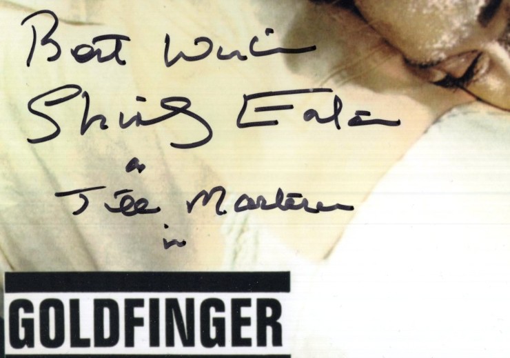 Shirley Eaton as Jill Masterson in Goldfinger - signed 8"x10" photo with COA