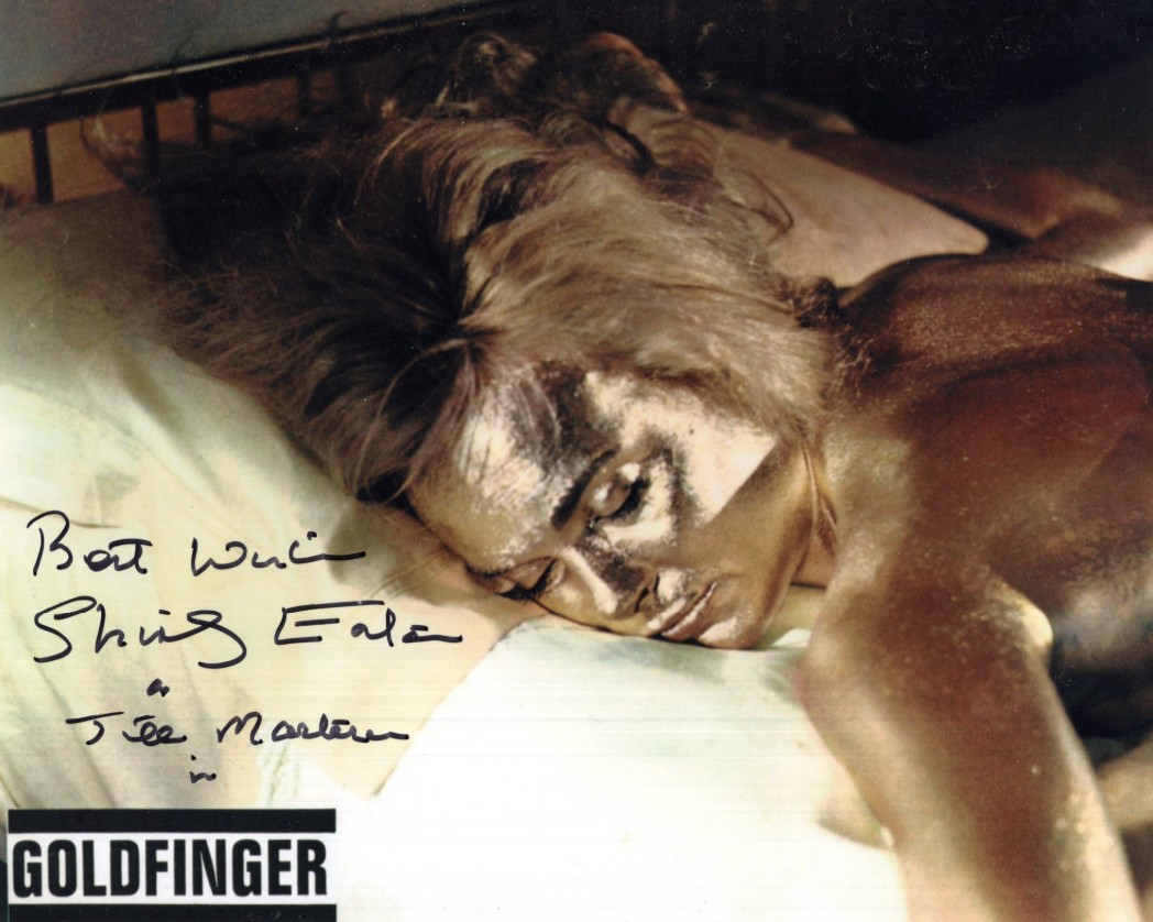 Shirley Eaton as Jill Masterson in Goldfinger - signed 8"x10" photo with COA