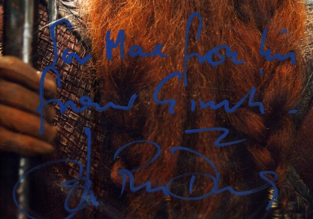 John Rhys-Davies as Gimli in The Lord of the Rings - signed 10"x8" photo with COA