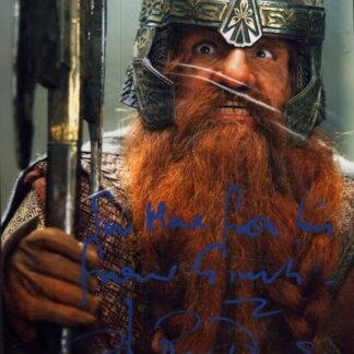 John Rhys-Davies as Gimli in The Lord of the Rings - signed 10"x8" photo with COA