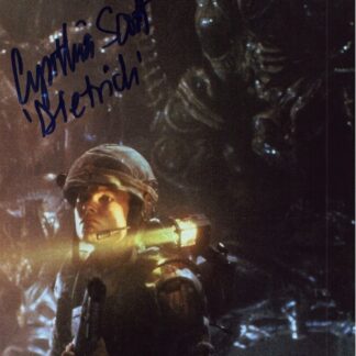 Cynthia Scott as Corporal Dietrich in Aliens - signed 10"x8" photo with COA