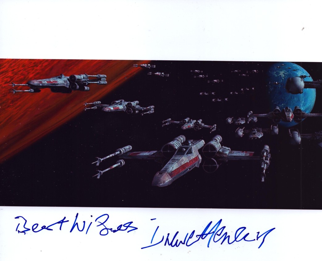 Drewe Henley as Red Leader in Star Wars - signed 10"x8" photo with COA
