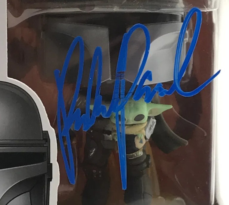 Pedro Pascal as The Mandalorian - signed Funko Pop #402 with COA