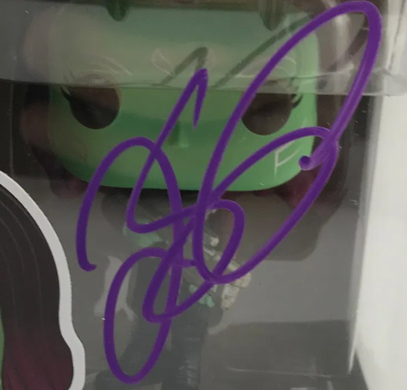 Zoe Saldana as Gamora in Guardians of the Galaxy - signed Funko Pop #199 with COA