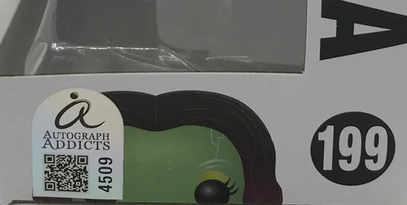 Zoe Saldana as Gamora in Guardians of the Galaxy - signed Funko Pop #199 with COA