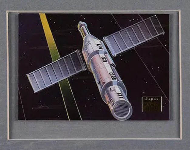 David Deitrick Original Star Trek SkyBox Card #55 “DB6 Cryosatellite” Concept Art - 1994