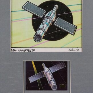 David Deitrick Original Star Trek SkyBox Card #55 “DB6 Cryosatellite” Concept Art - 1994
