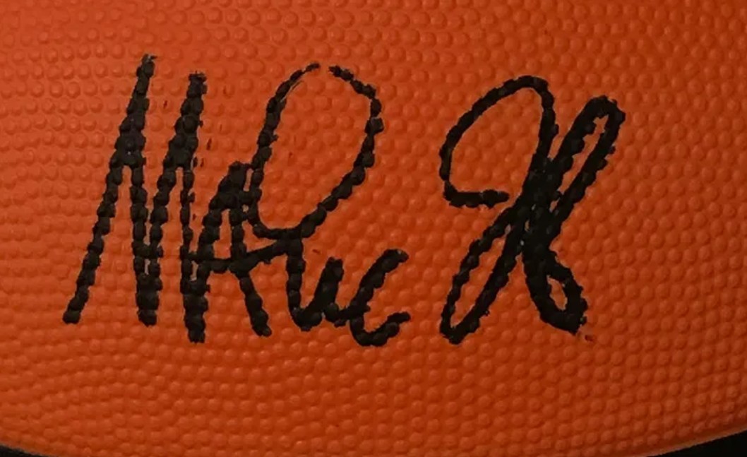 Magic Johnson - signed basketball with ACE COA