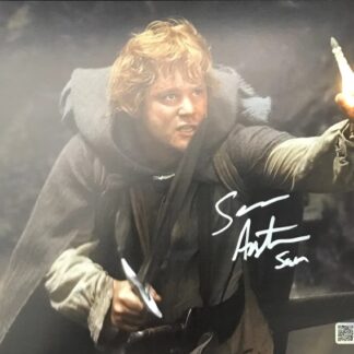 Sean Astin as Samwise Gamgee in The Lord of the Rings - signed 8"x10" photo with WWOC COA