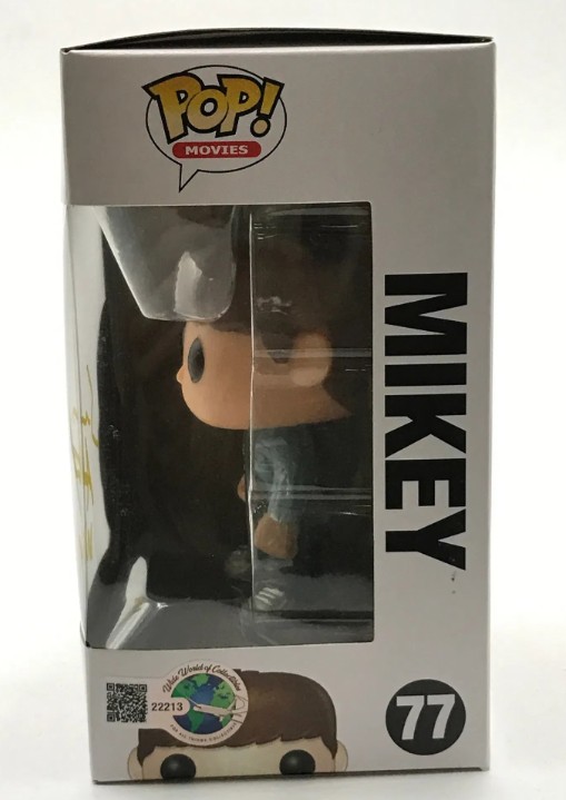Sean Astin as Mikey in The Goonies - signed and inscribed Funko Pop #77 with WWOC COA