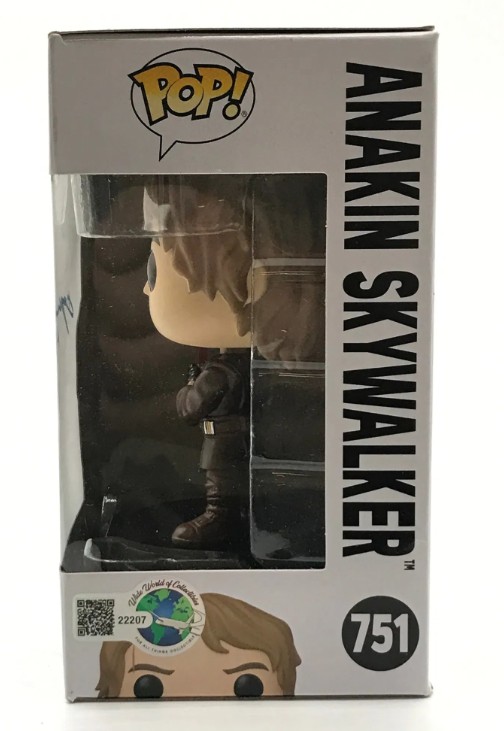 Hayden Christensen as Anakin Skywalker in Star Wars - signed Funko Pop #751 with WWOC COA