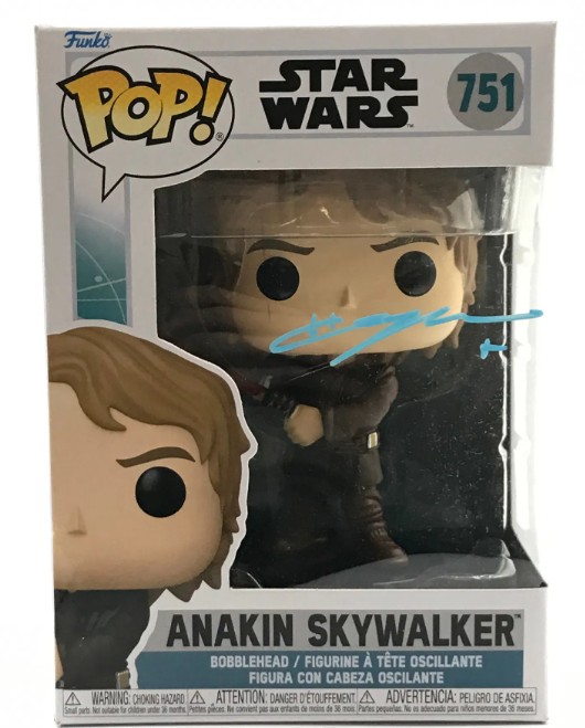 Hayden Christensen as Anakin Skywalker in Star Wars - signed Funko Pop #751 with WWOC COA