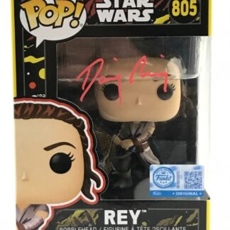 Daisy Ridley as Rey in Star Wars - signed Funko Pop #805 with KB COA