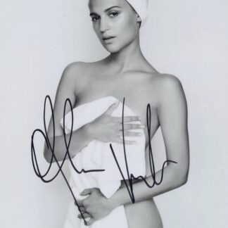 Alicia Vikander known from Tomb Raider, Jason Bourne and Ex Machina - signed 10"x8" photo