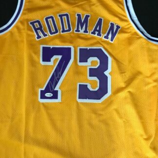 Dennis Rodman - signed Los Angeles Lakers basketball jersey with JSA COA