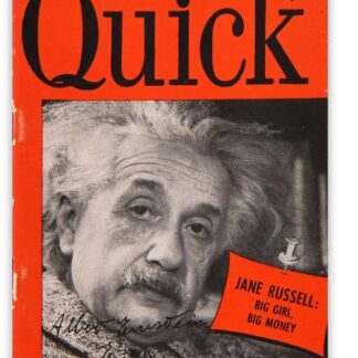 Albert Einstein (1879–1955) – Signed Quick Magazine, April 3, 1950 Issue